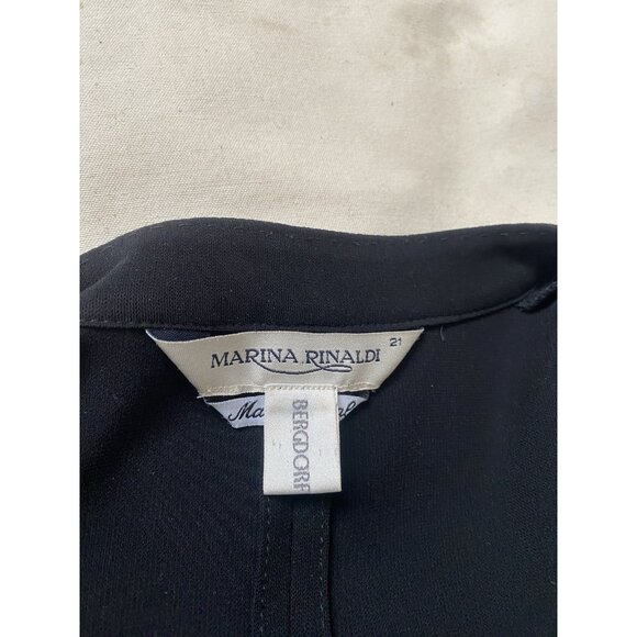 Marina Rinaldi Blouse Layering Top 21 / US Medium / Large Black Italy - Picture 5 of 10
